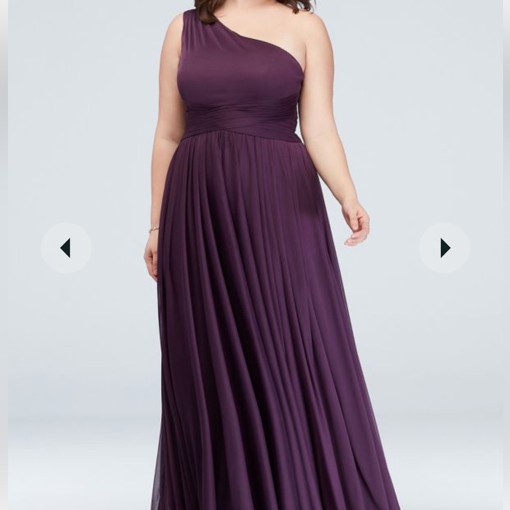 David’s Bridal Black One Shoulder Dress